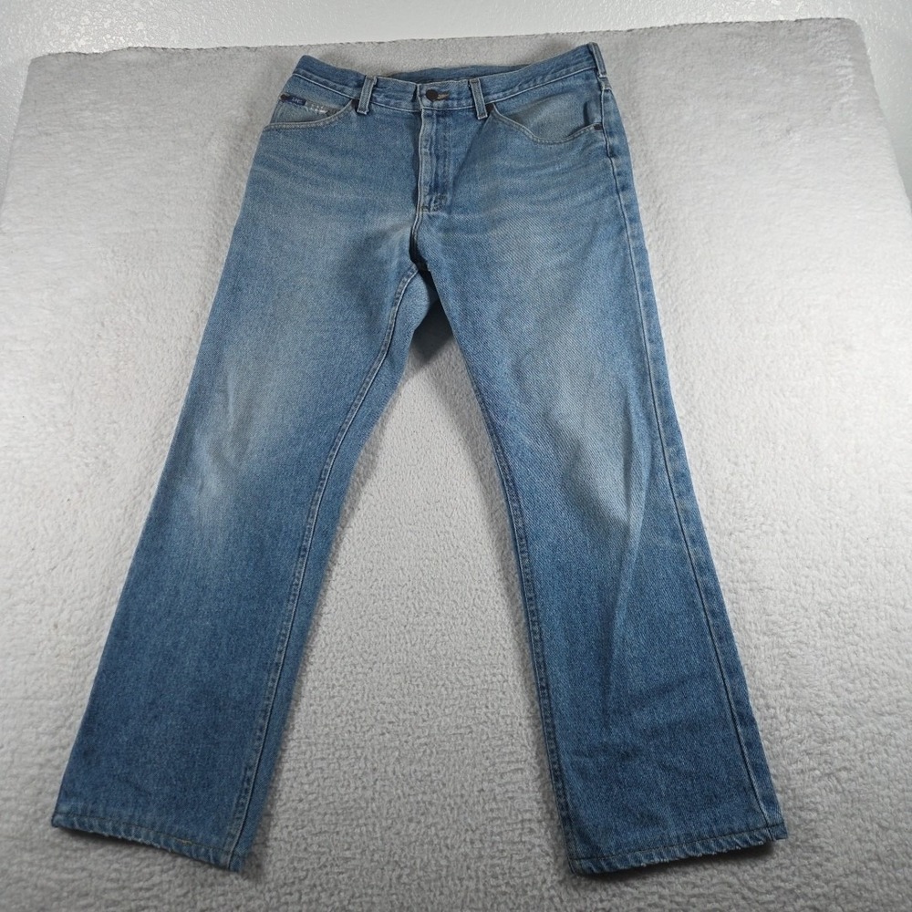 Men's Vintage 90's Regular Straight Jeans Fit 35x32 Lee Blue Medium Wash Denim